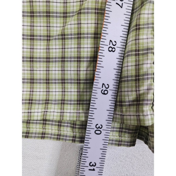 ExOfficio Air Strip Mens Green Plaid Short Sleeve Hiking Fishing Shirt Medium - Picture 6 of 10